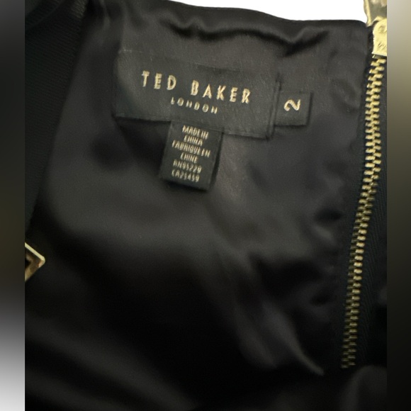 Ted Baker Womens Black Dress- Carpa Opulent Bloom Print Adjustable straps Size 2 - Picture 6 of 9